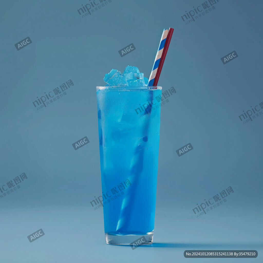 夏季饮品蓝色梦幻果汁