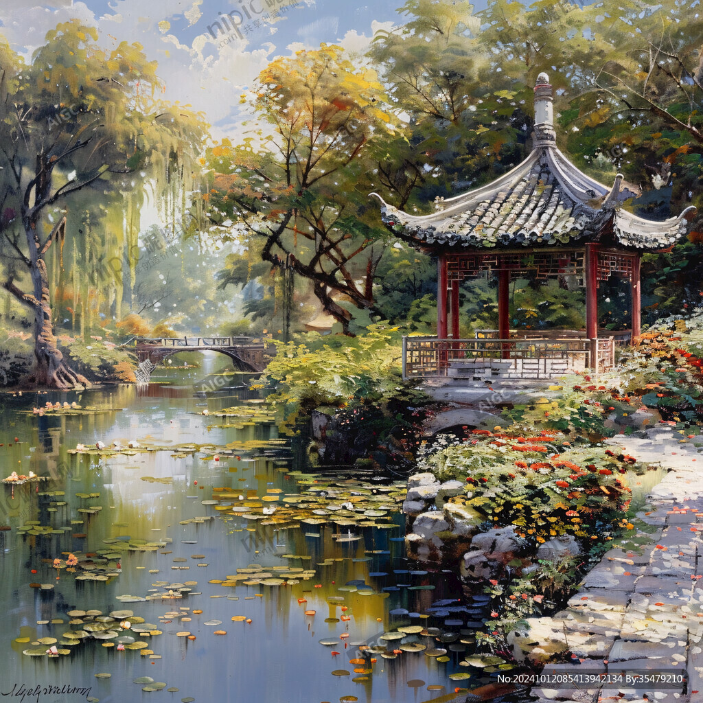 醉翁亭油画
