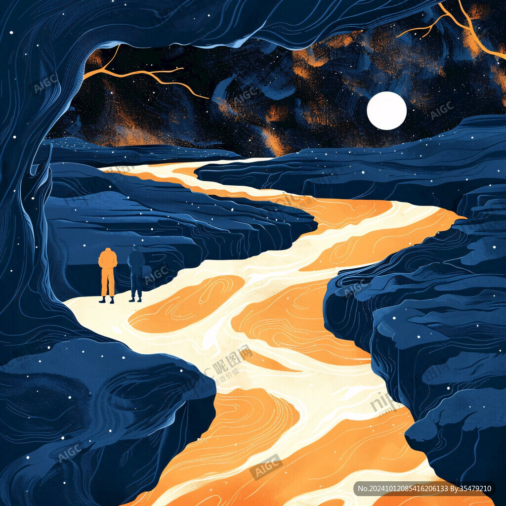 星月河幻想插画