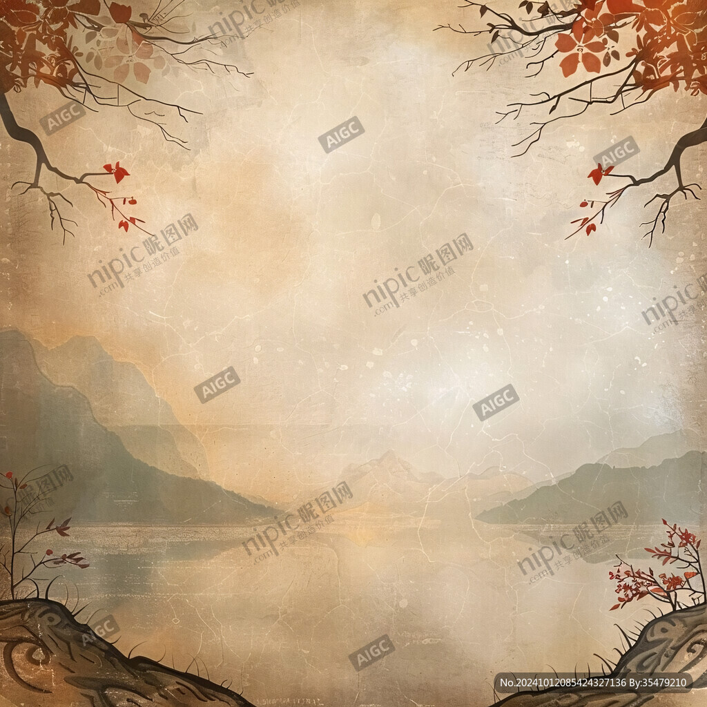 枫叶艺术背景画