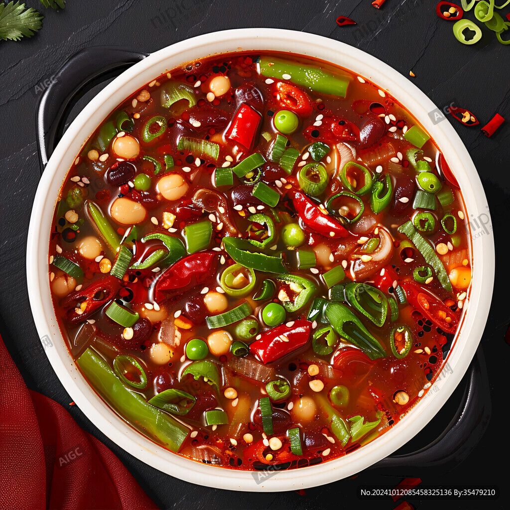 麻辣美食插画