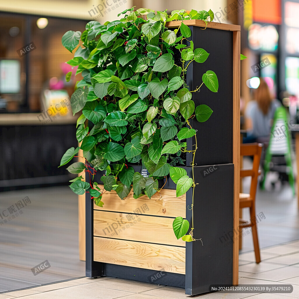 咖啡店绿色植物