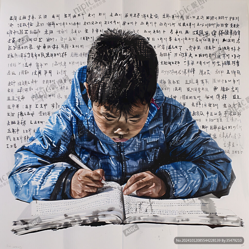 高清五中生有书法字