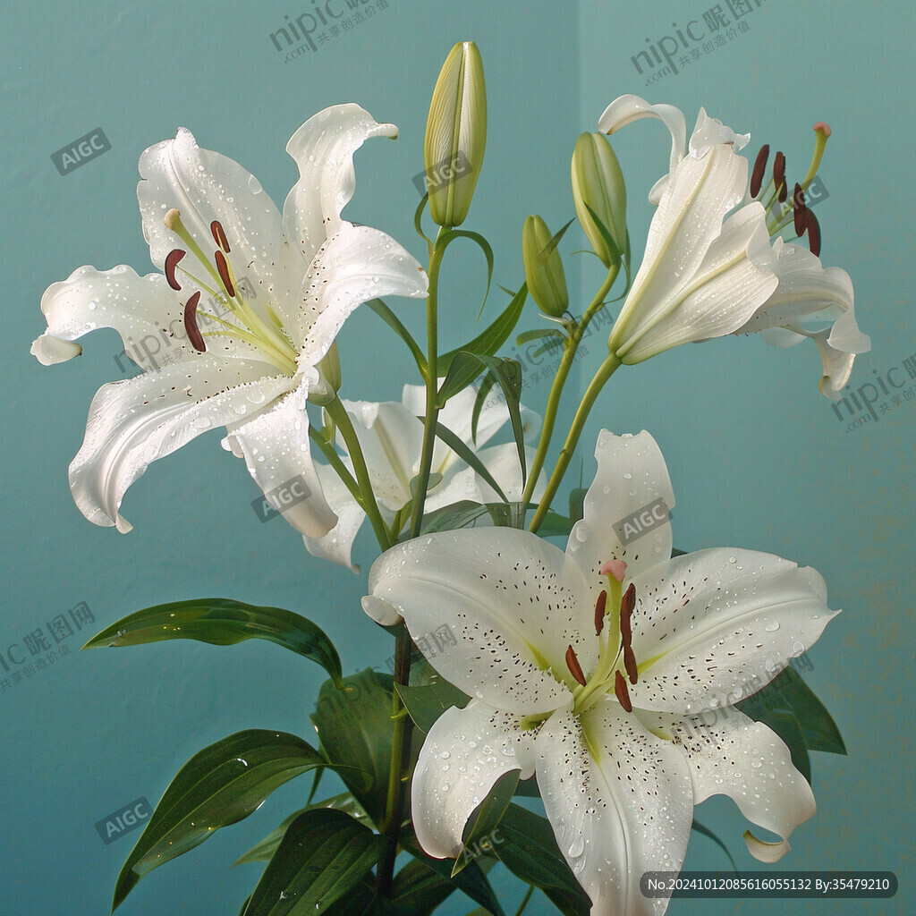 装饰画百合花
