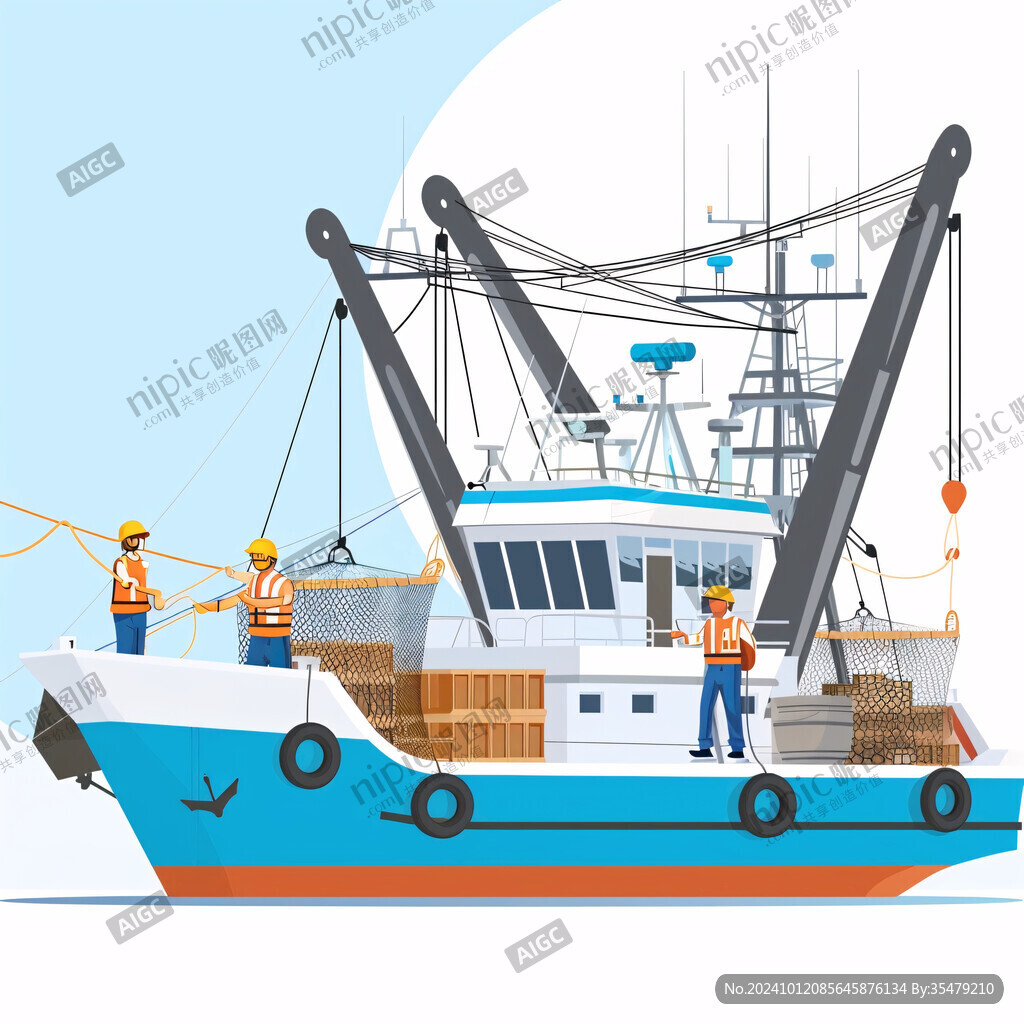 渔民渔船渔家舰船