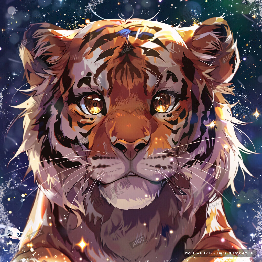 个性老虎插画