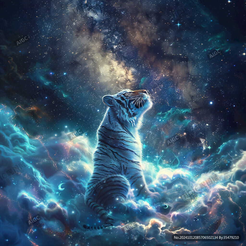 梦幻星空立体画