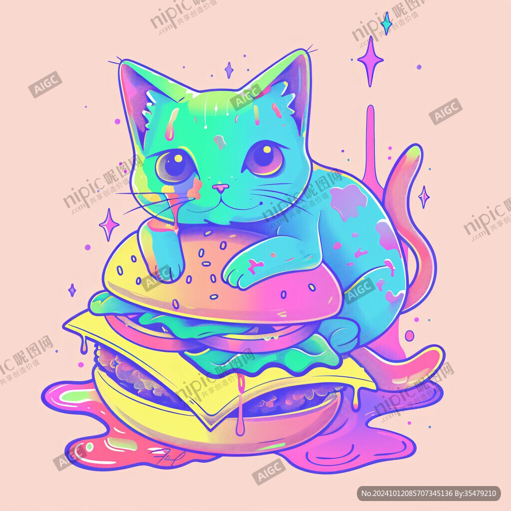 馋嘴猫插画
