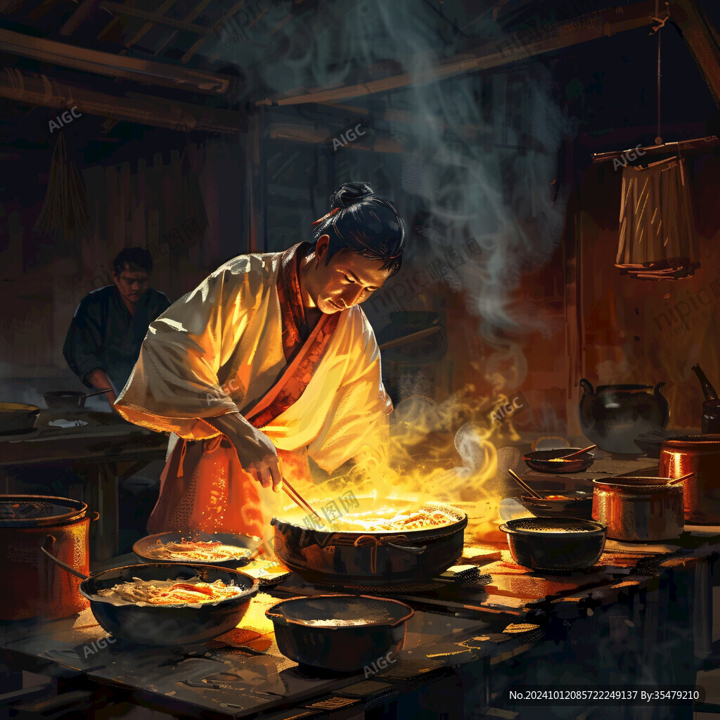 古代人物做饭场景