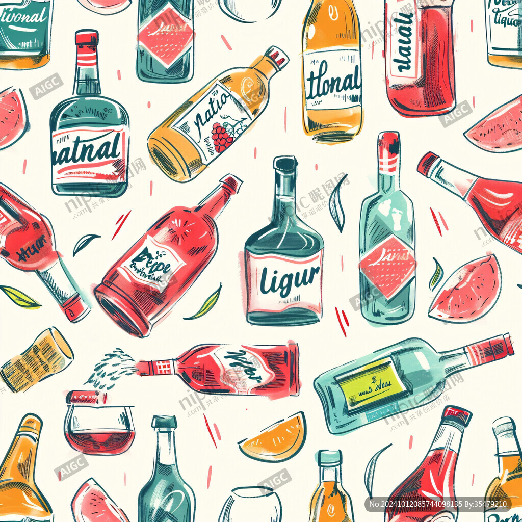 酒水饮料插画