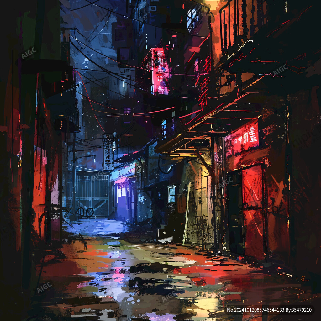 雨巷插画