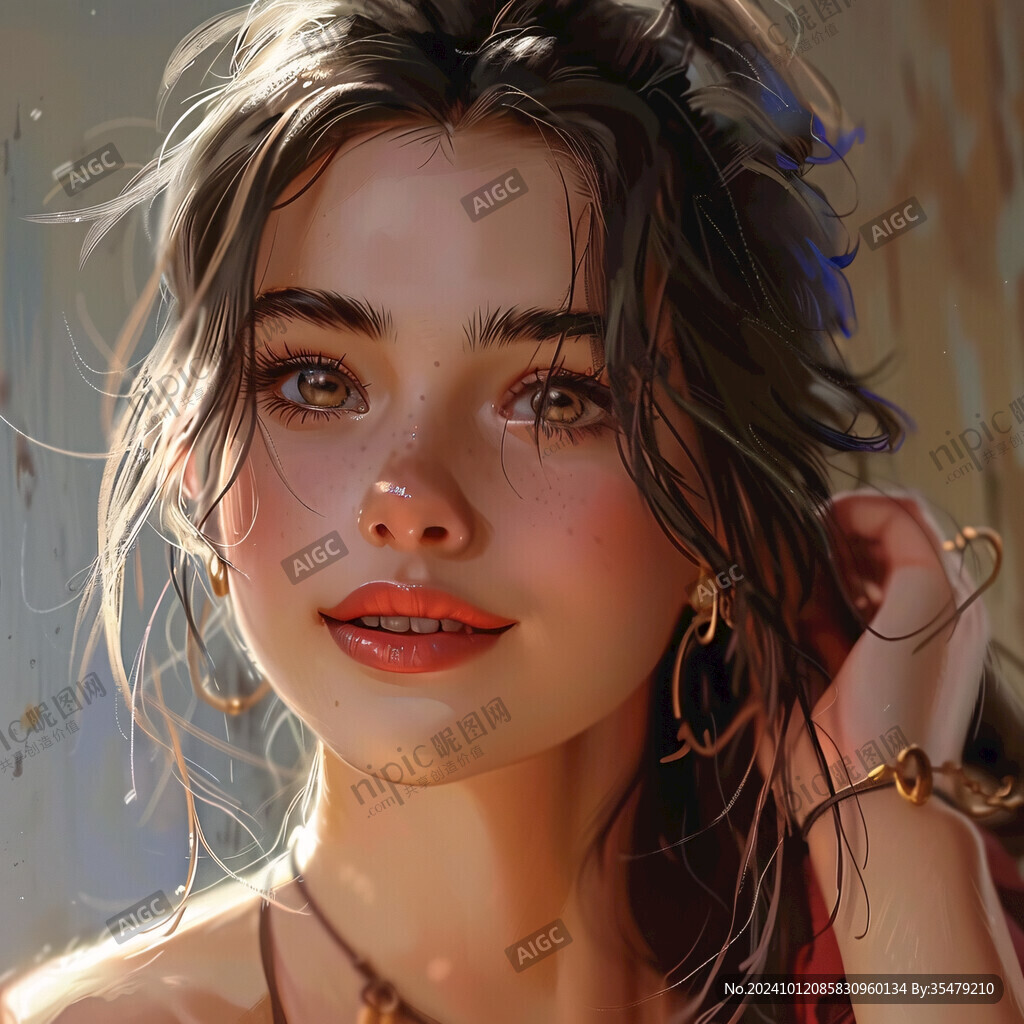 AI创作图厚涂头像 数字美女插画 厚涂少女 cg插画 写实人物绘画 cg绘画作品 数字肖像插画 高精女孩原画稿 cg绘画 厚涂手绘 厚涂插画 ...