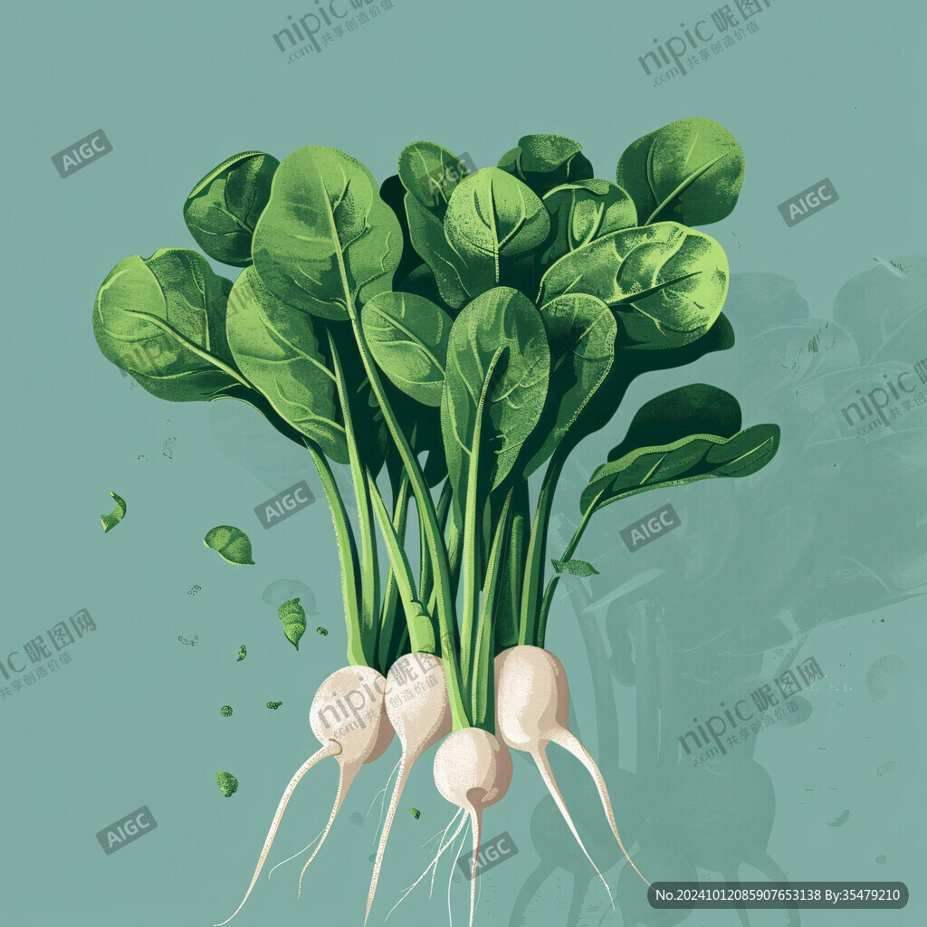 白萝卜插画