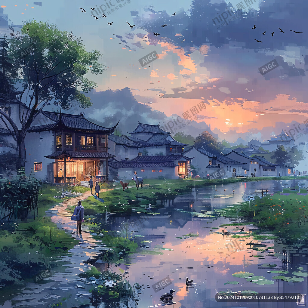 江南风景插画