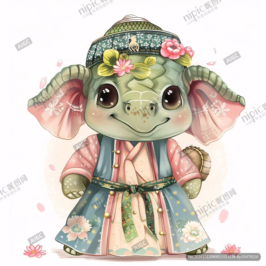 卡通可爱小象妹妹