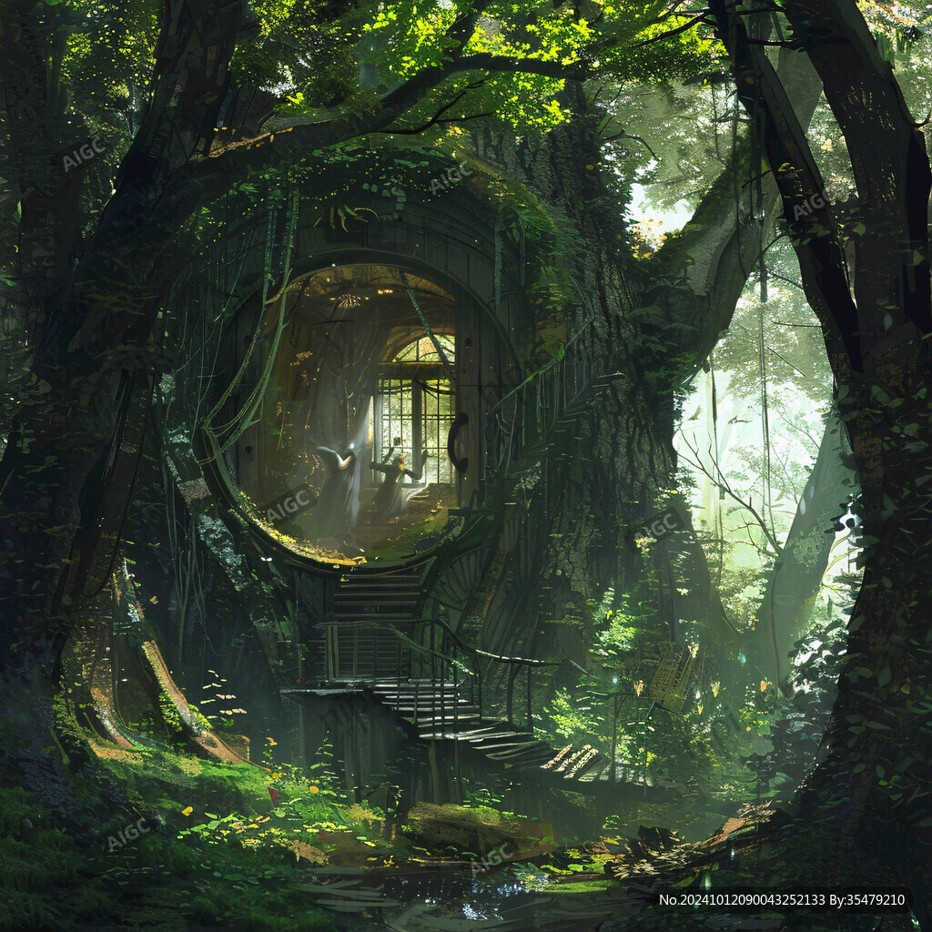 秘密树屋插画