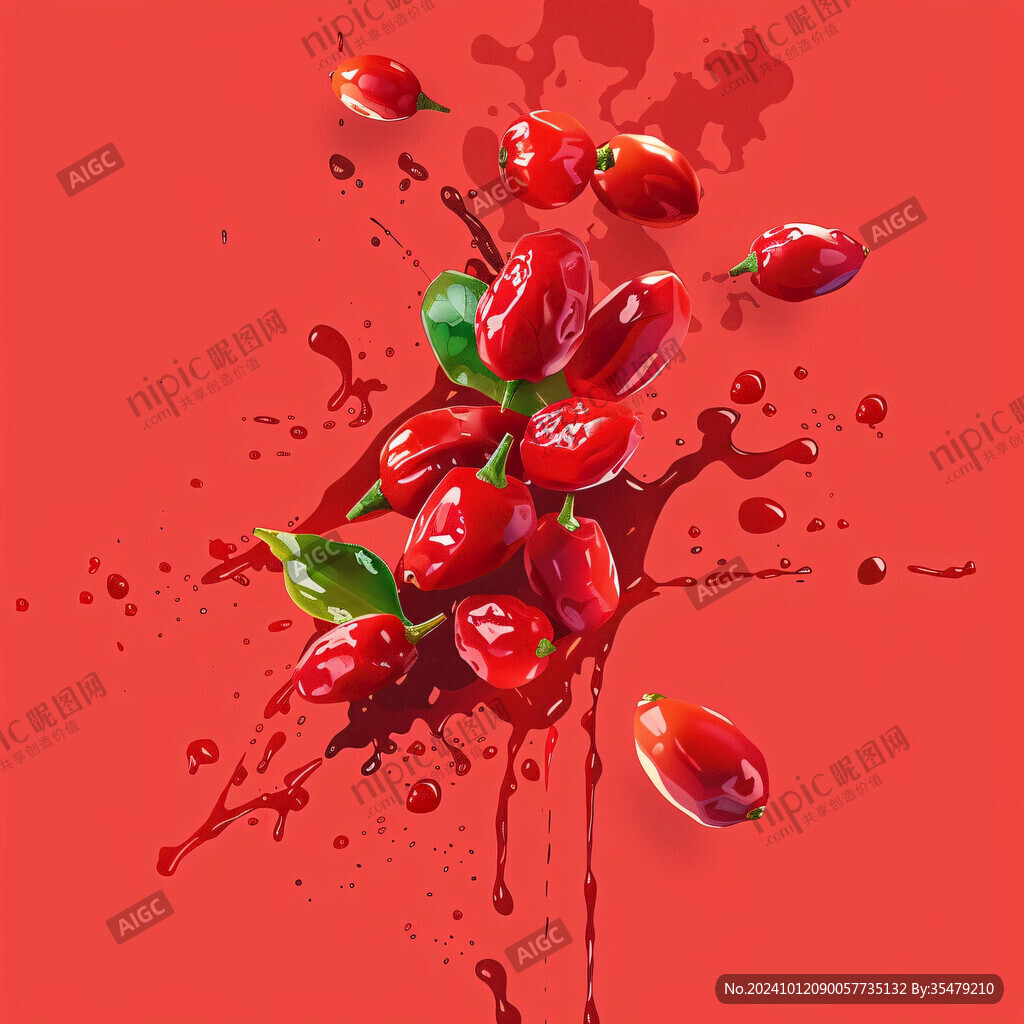 石榴籽插画