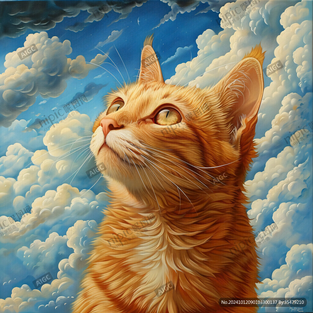云彩下的小猫