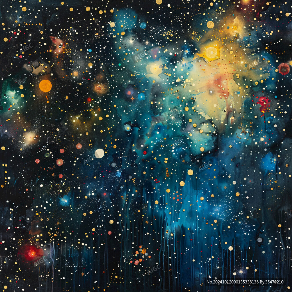 抽象艺术梦幻星空素材