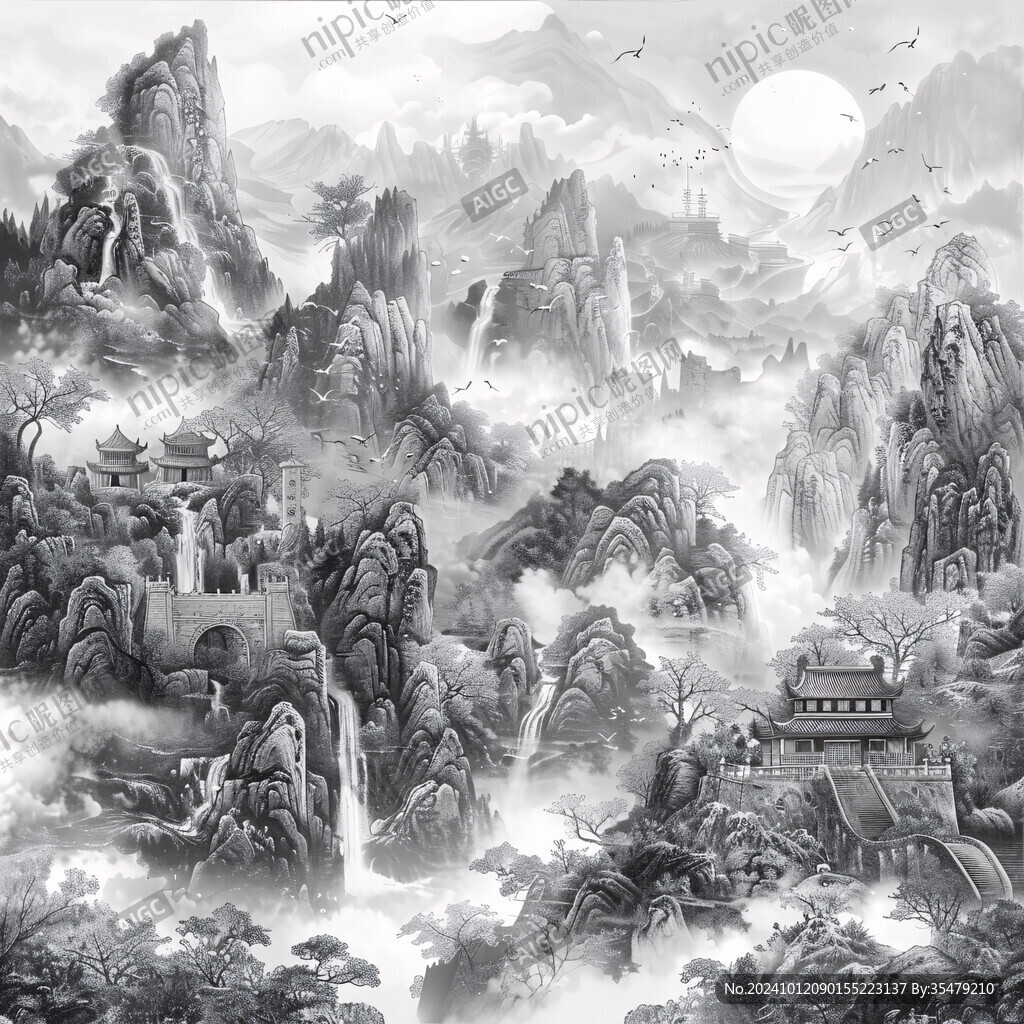 山水画壁纸墙纸