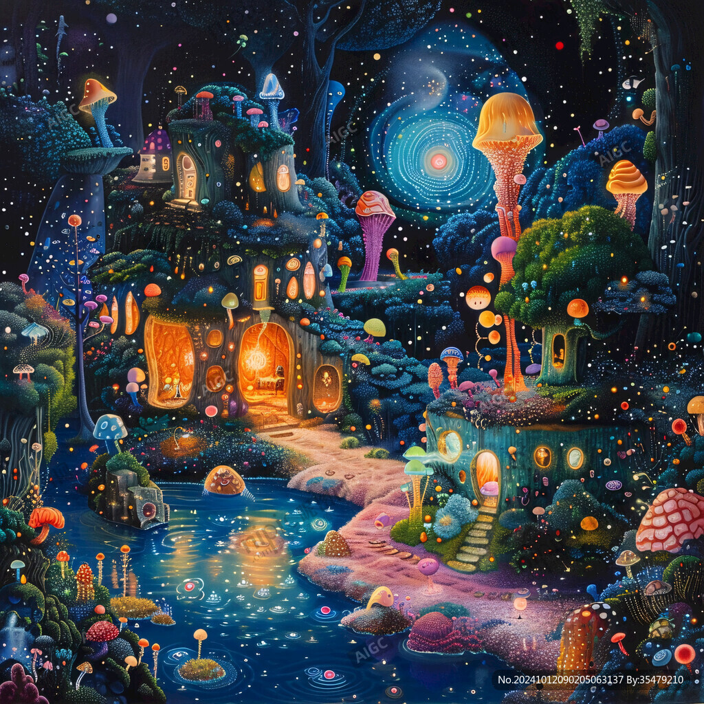 梦幻场景插画