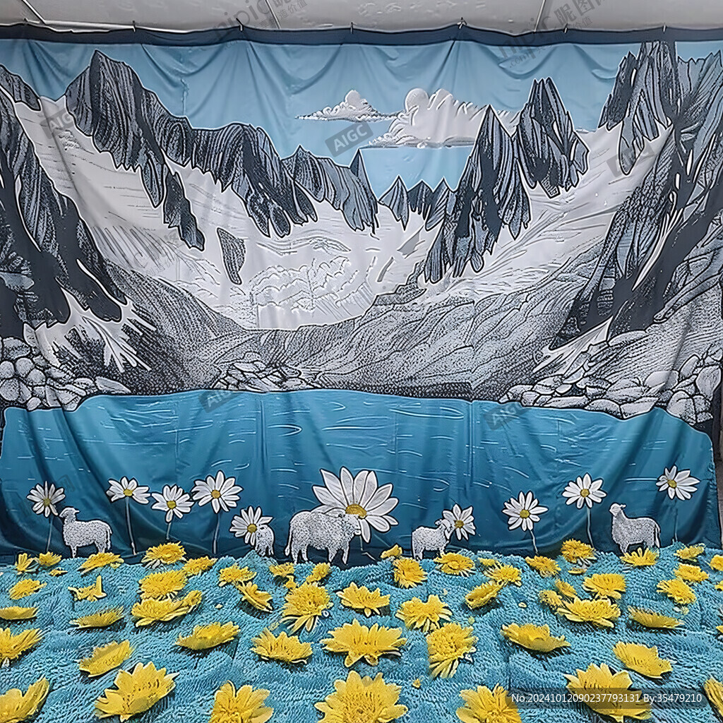 巨型山水壁画