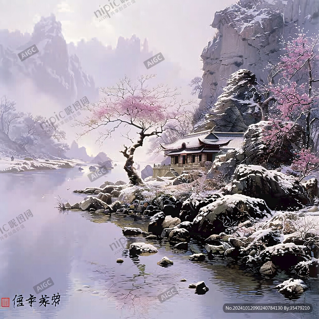 雪景立体画