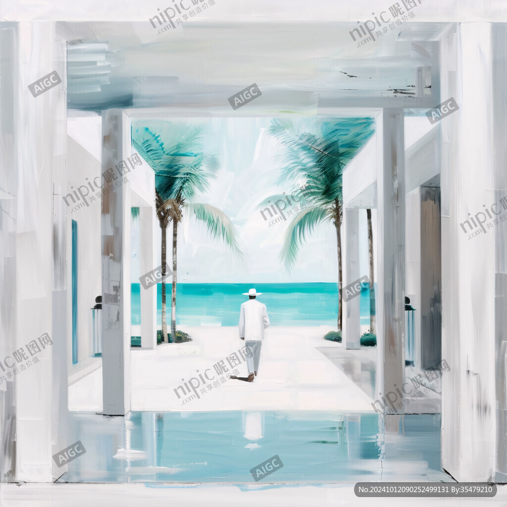 马尔代夫油画风景画