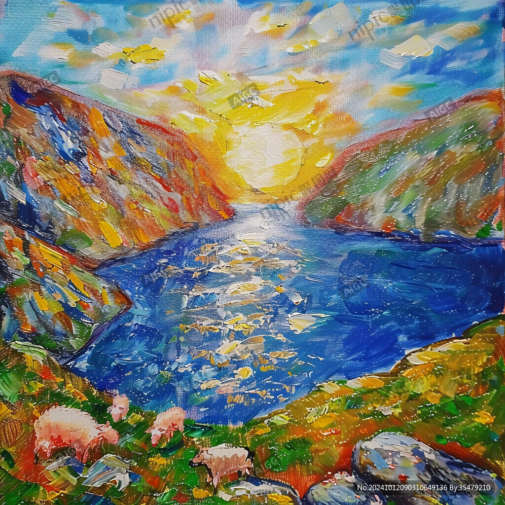 原创手绘油画棒作品
