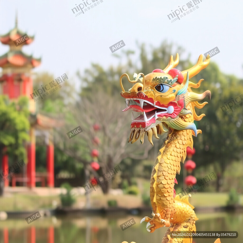 龙年春节巨龙雕塑