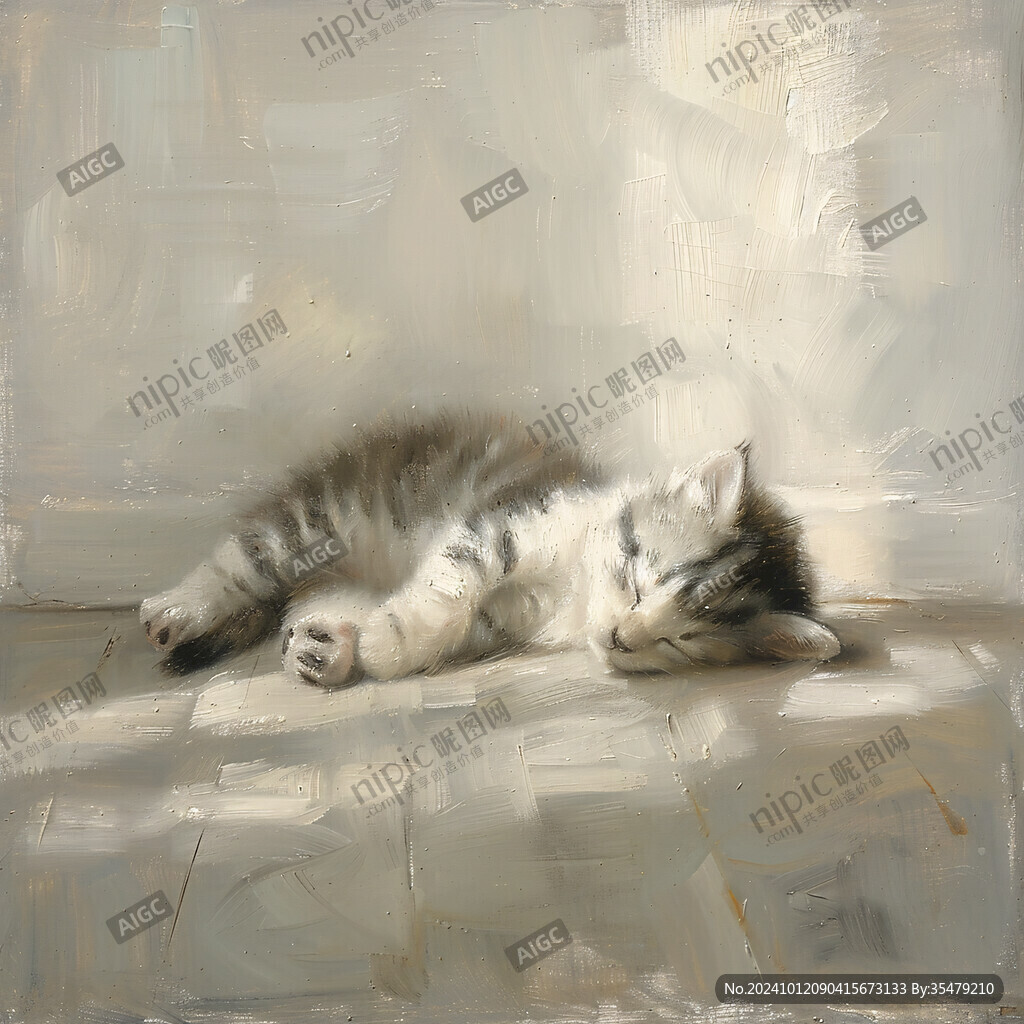 猫咪水粉画