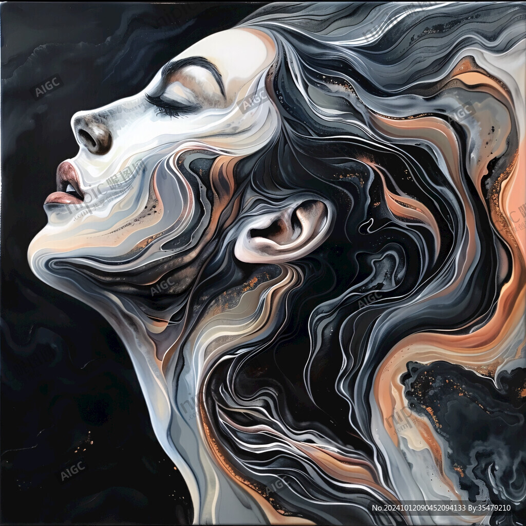 人物抽象装饰画