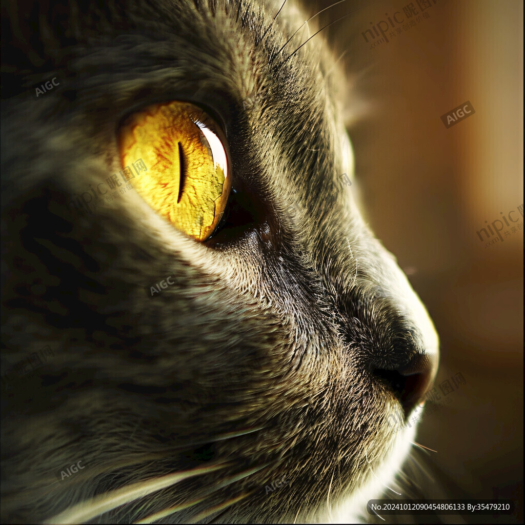 手绘大眼萌猫咪装饰画