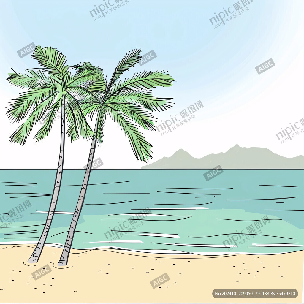 海边椰子树海边椰树