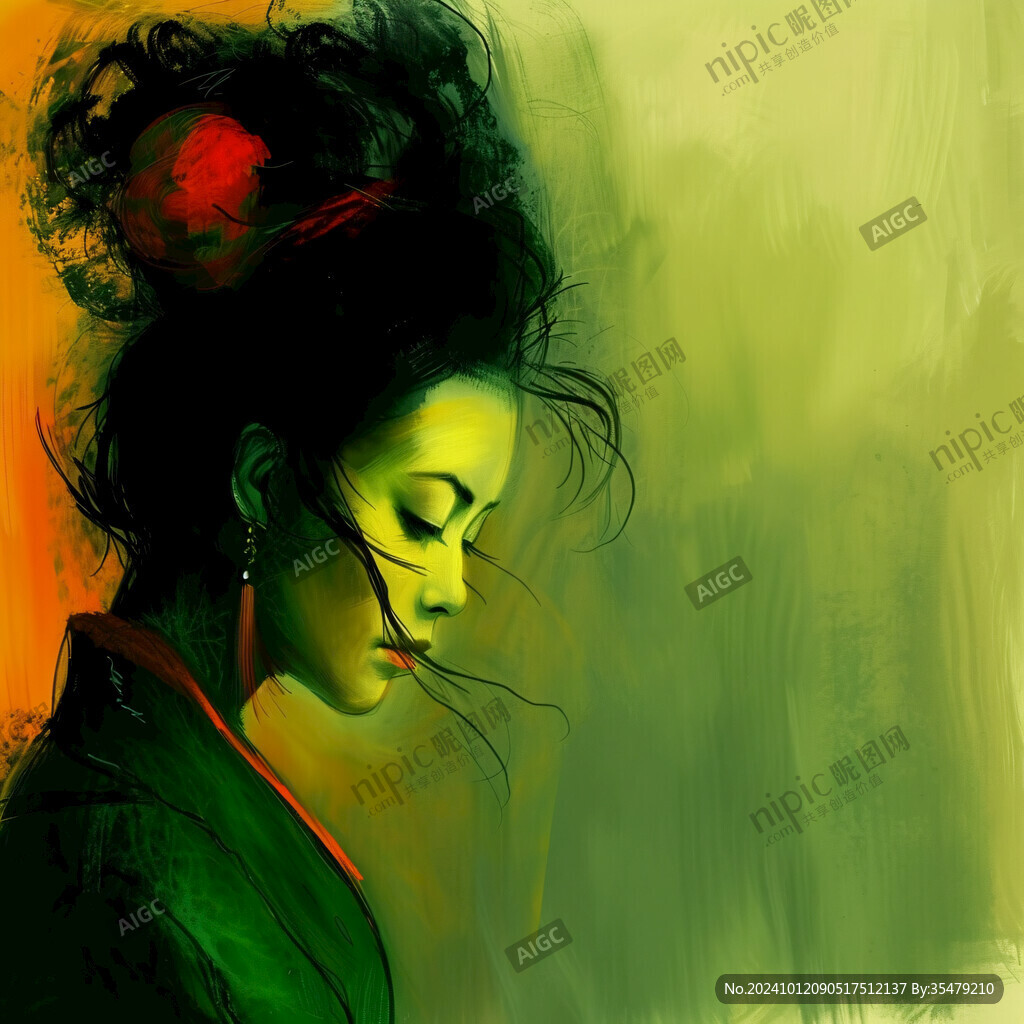 艺伎美女图