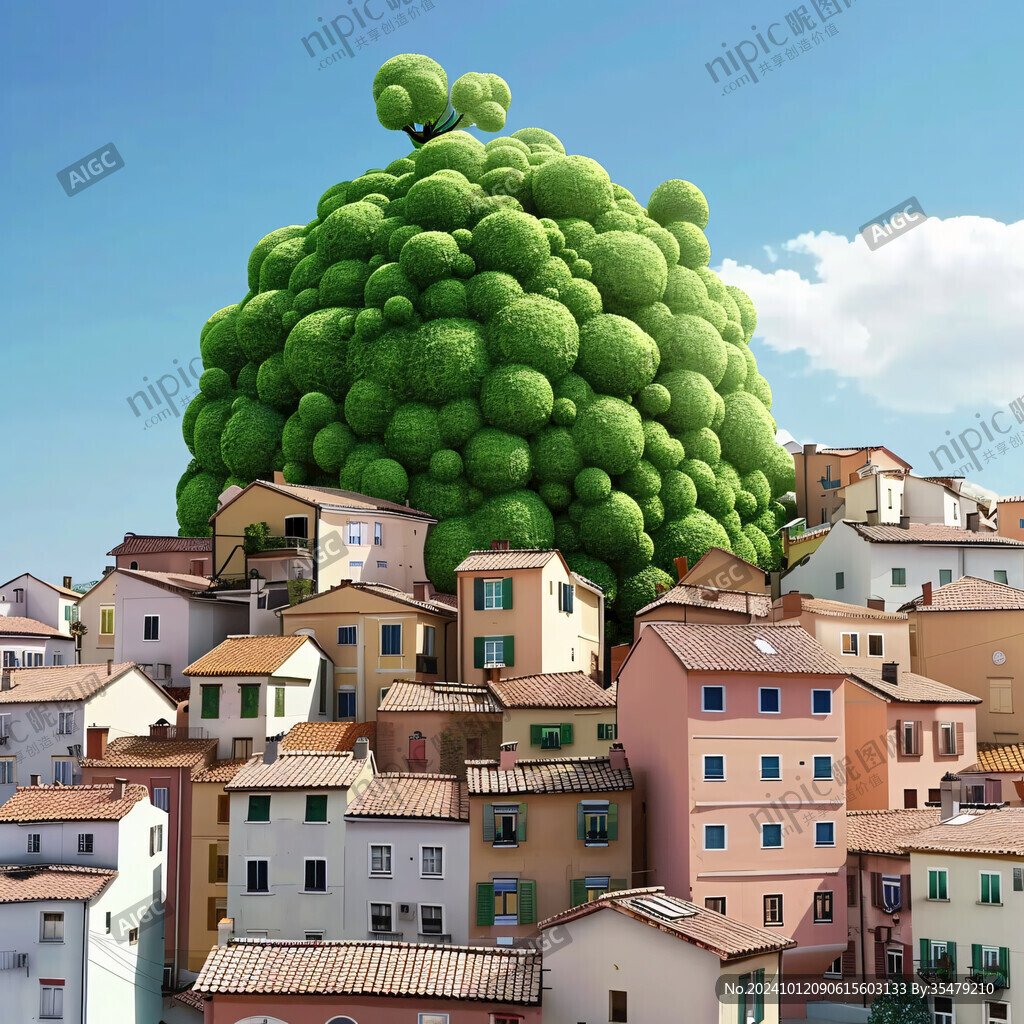 西班牙地产广告插画