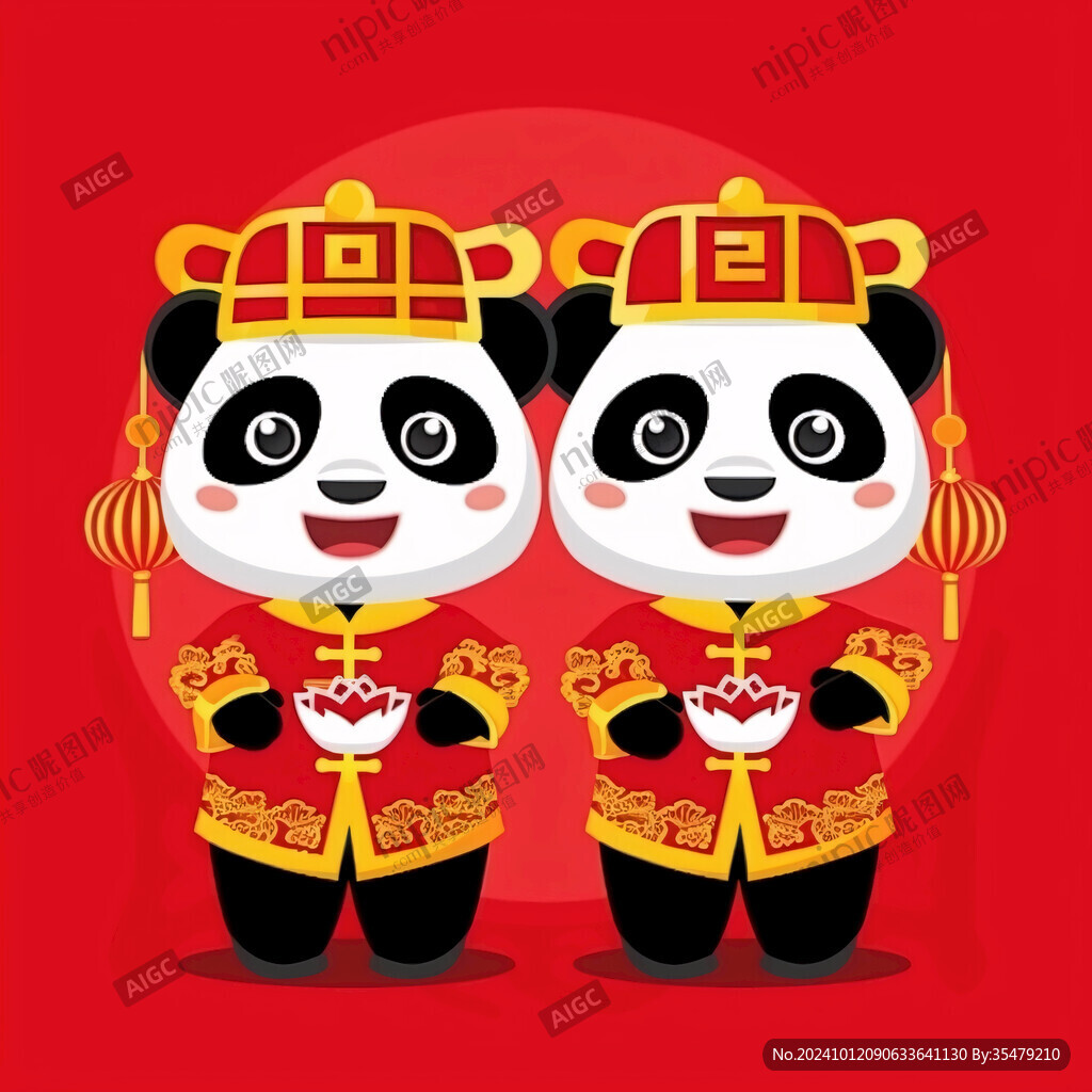 国潮新年熊猫