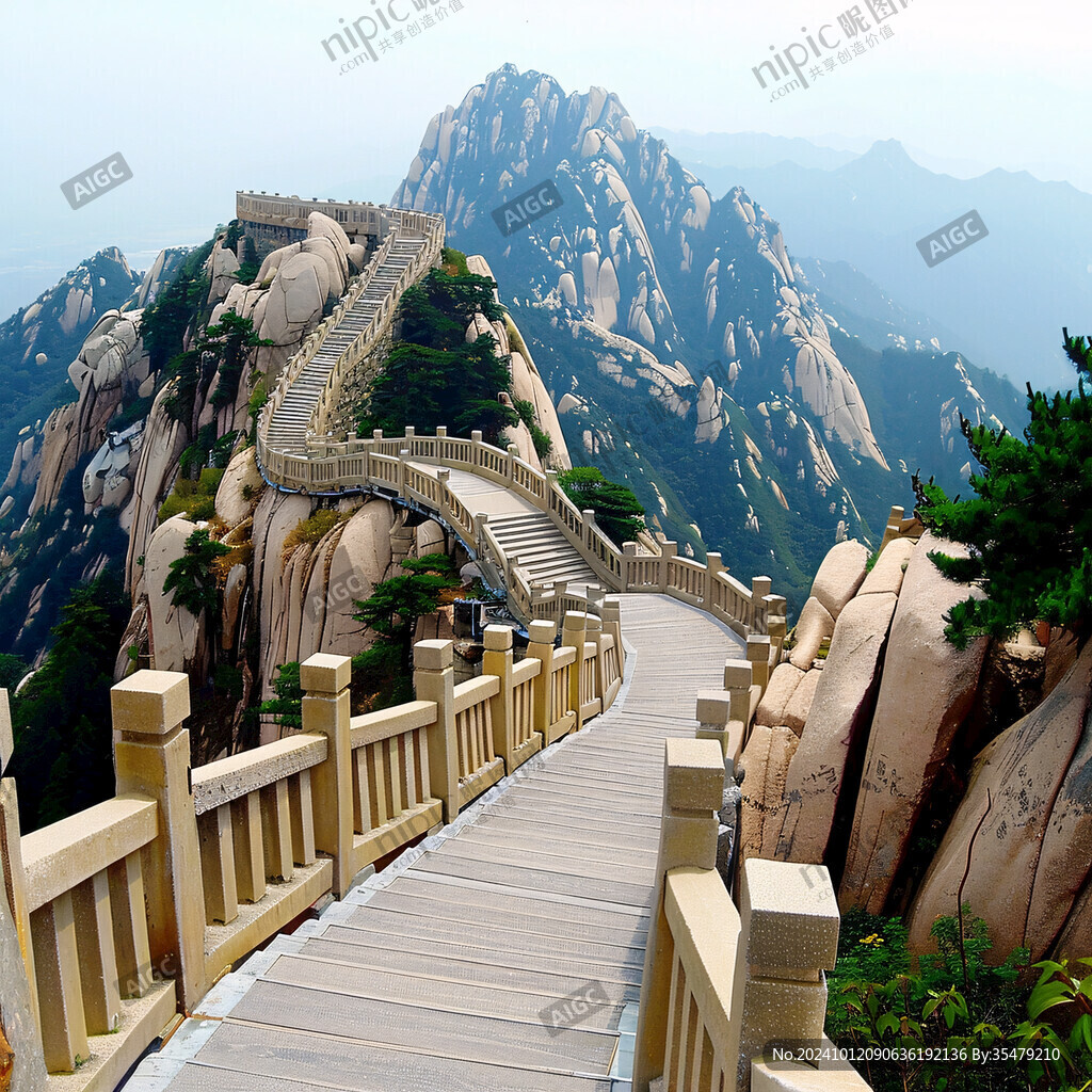 华山云梯图片素材下载