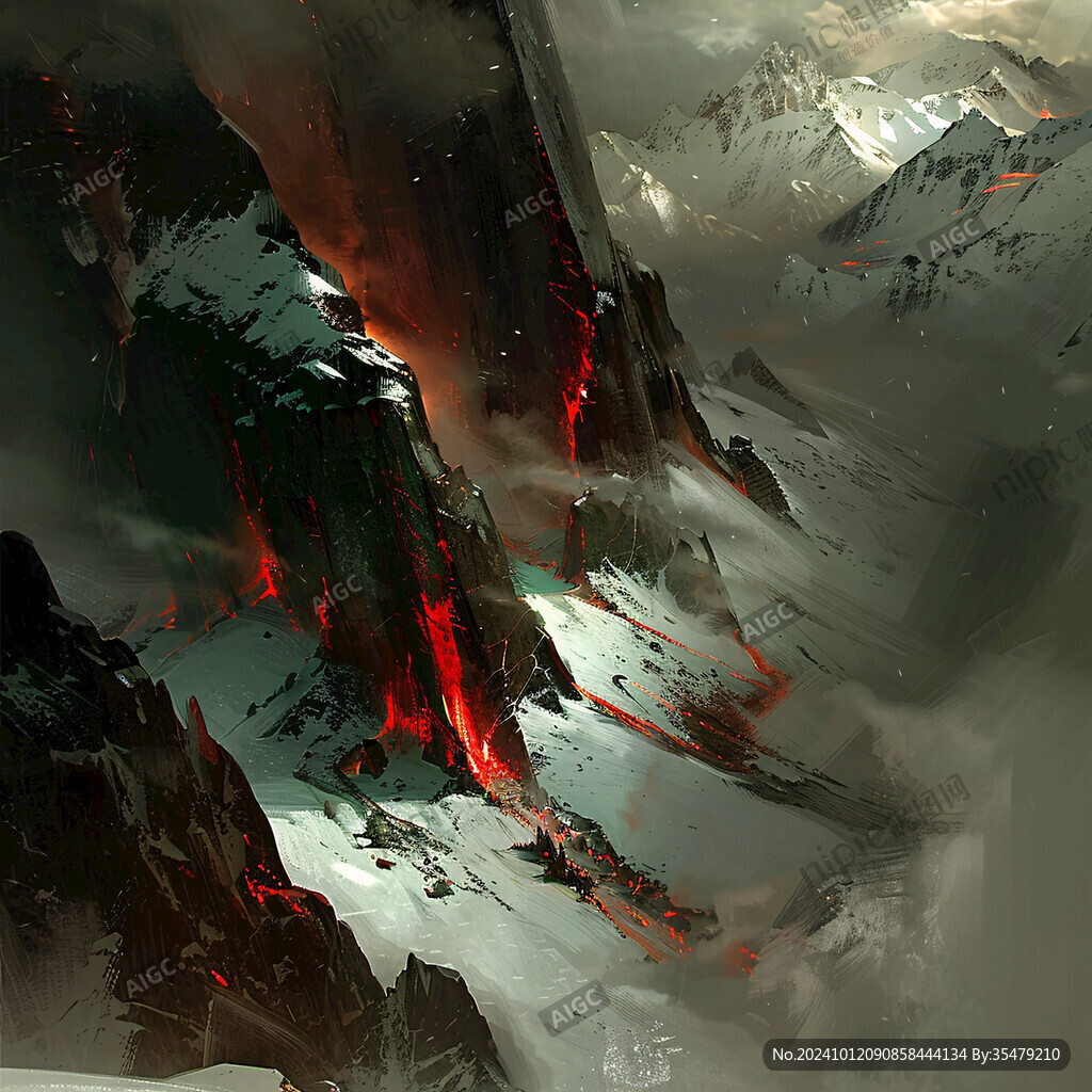 雪山原画