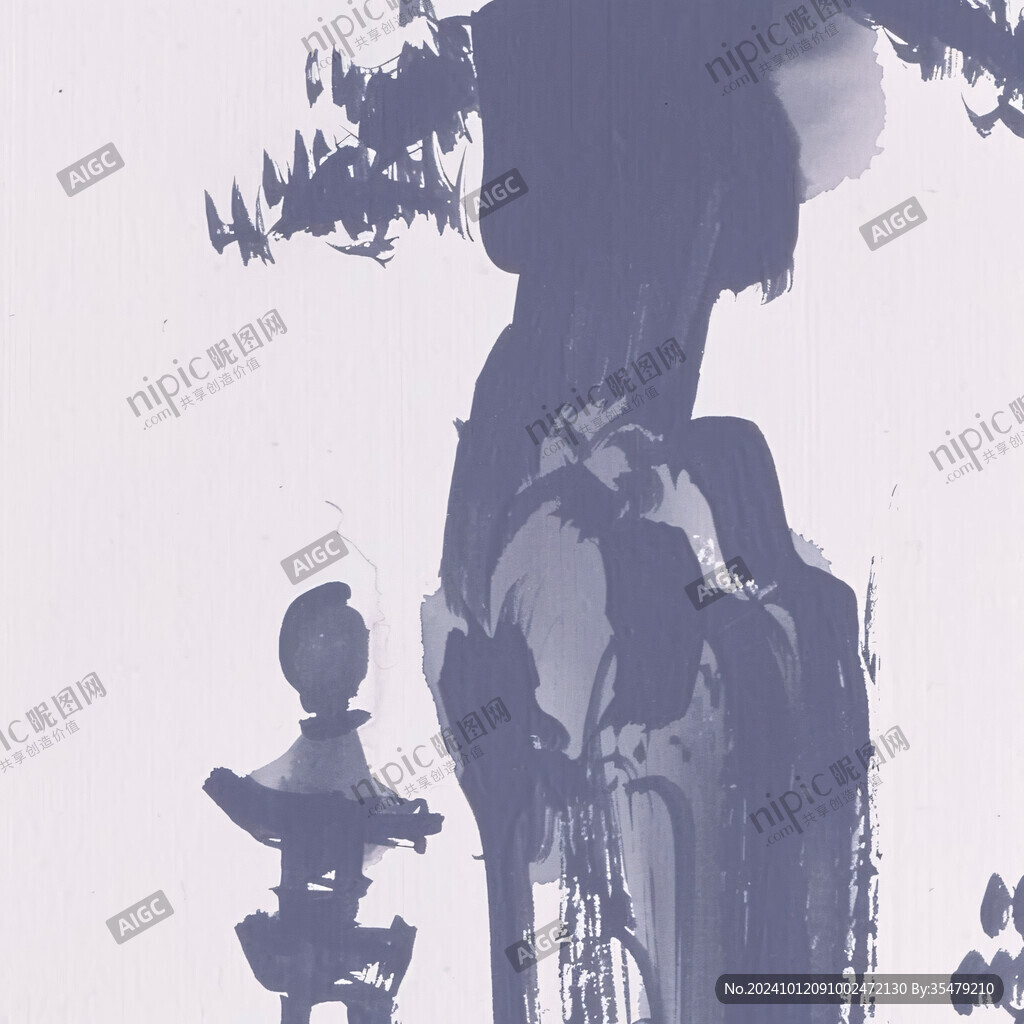 父子剪影手绘小男孩