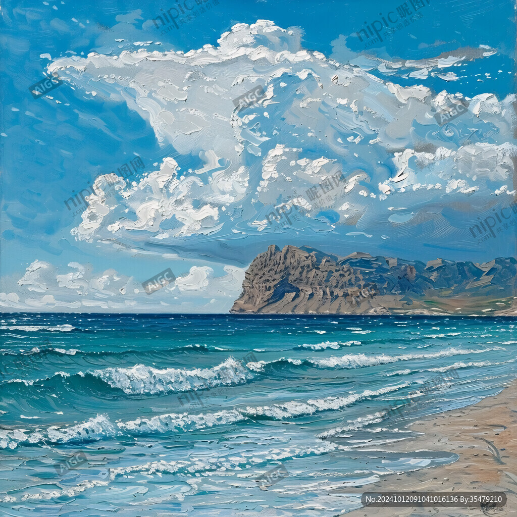 海滩风景画