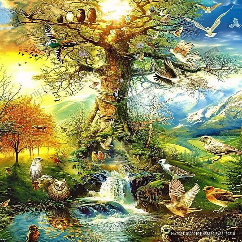 梦幻森林立体画