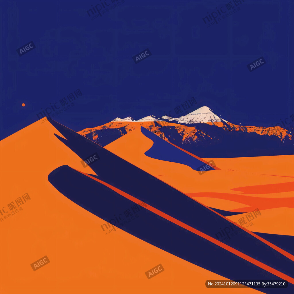 珠穆拉玛峰插画