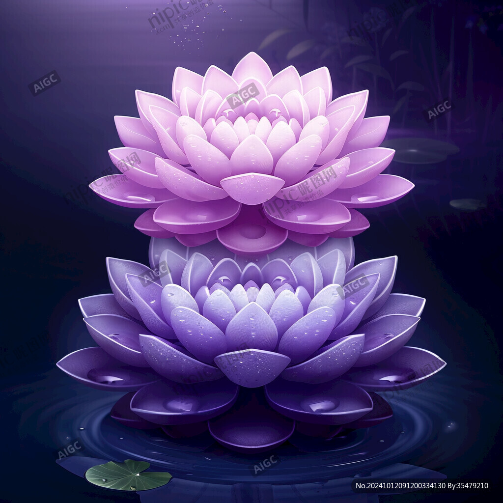 莲花灯插画