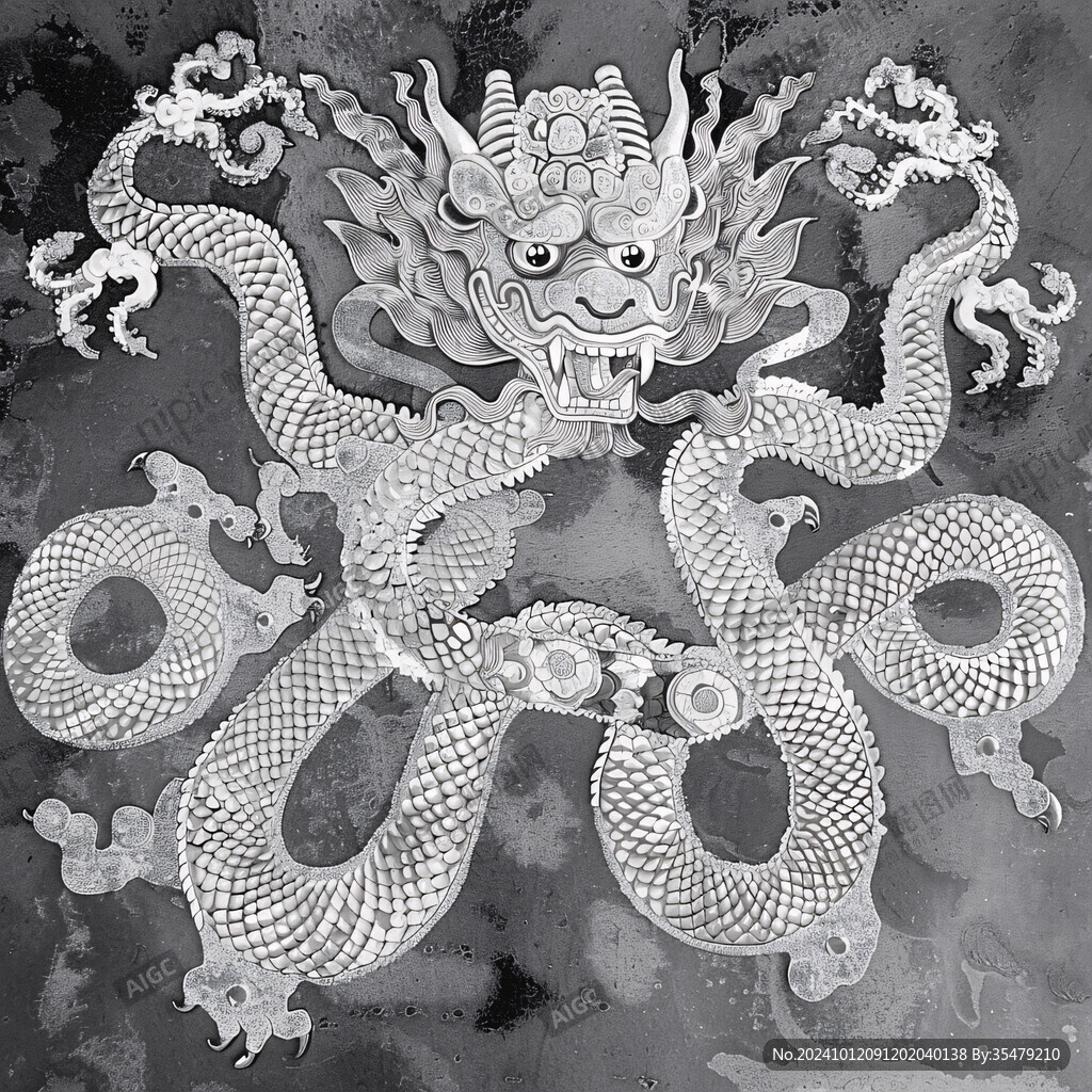 民族插画辰龙