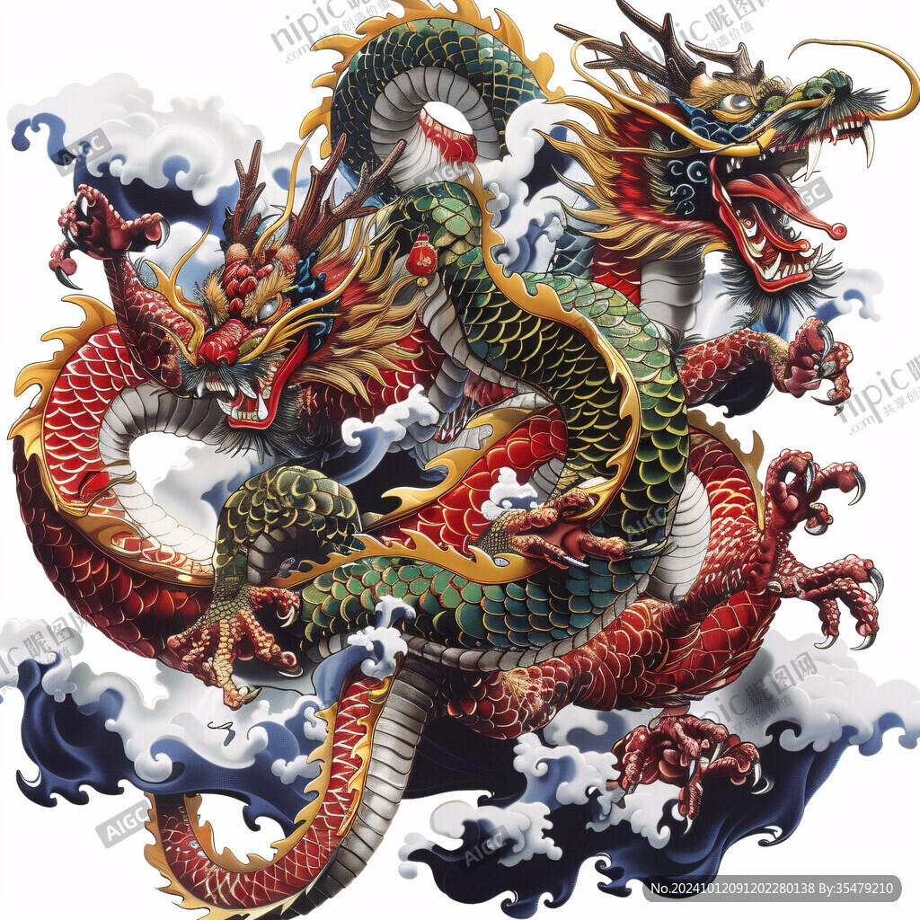 高清双龙图片