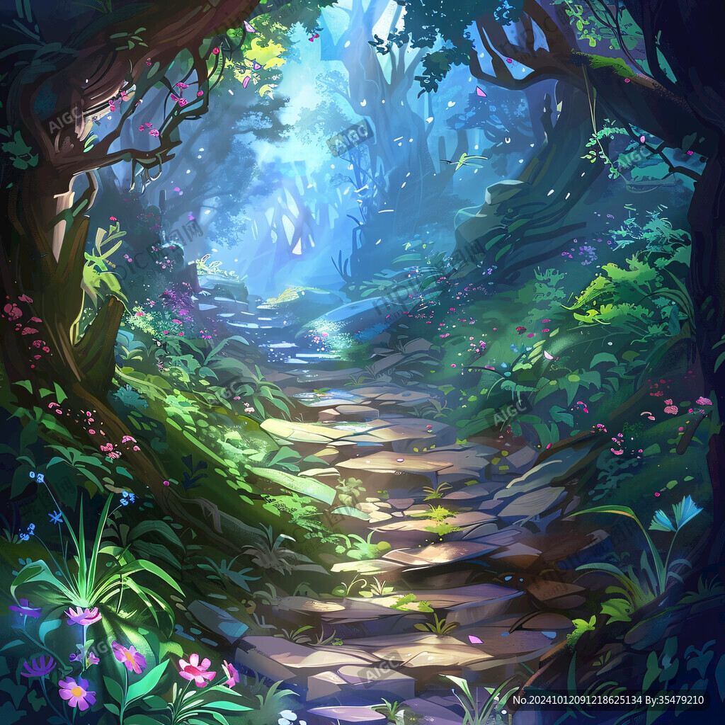 魔法森林插画