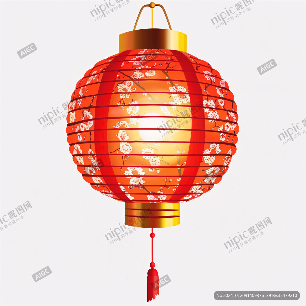 喜庆大红灯笼封层素材