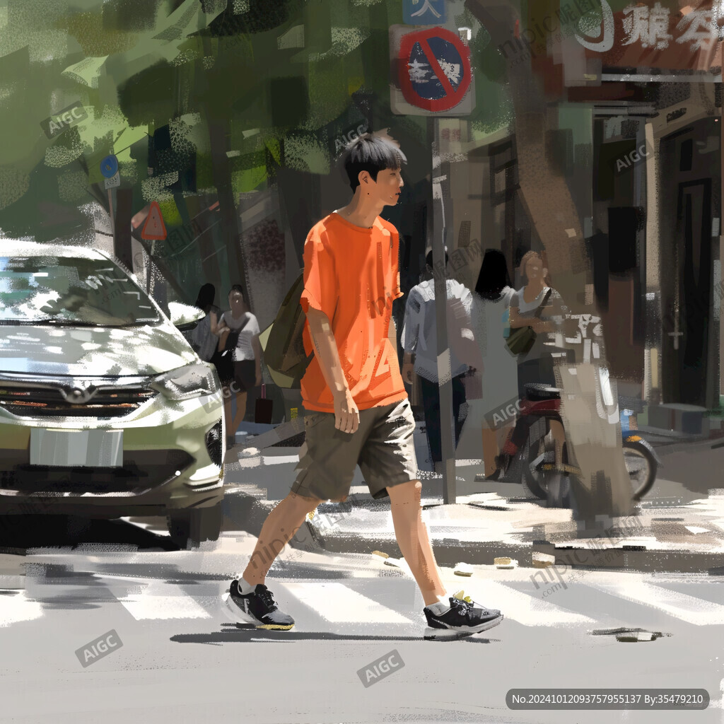手绘追光的少年