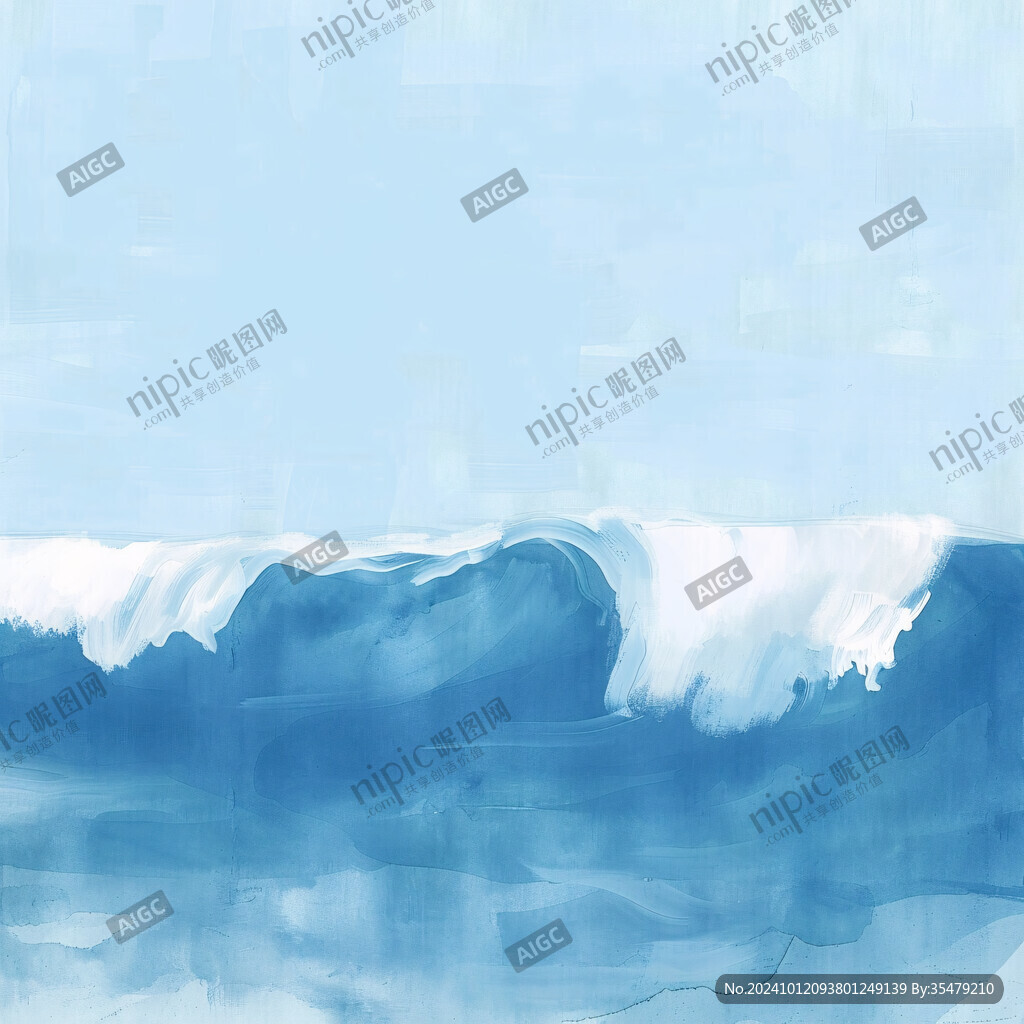 蓝色广西水彩背景